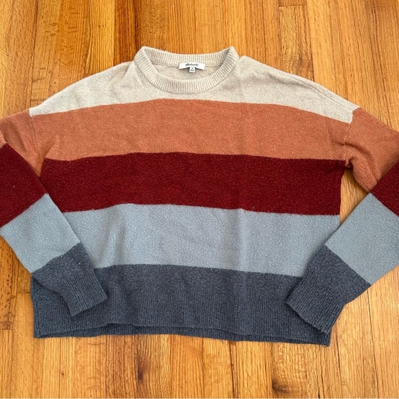 Madewell Crofton Striped Pullover Sweater in Coziest Yarn Size M mm (f6 - Picture 3 of 13